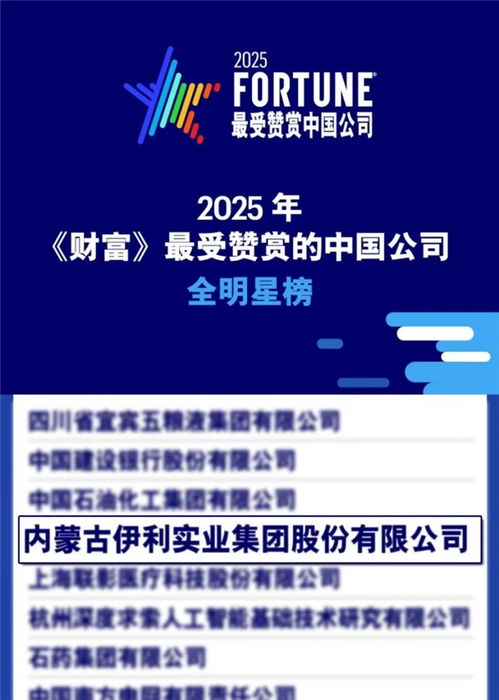 商業(yè)與社會價值并重 伊利榮登《財富》最受贊賞的中國公司榜單